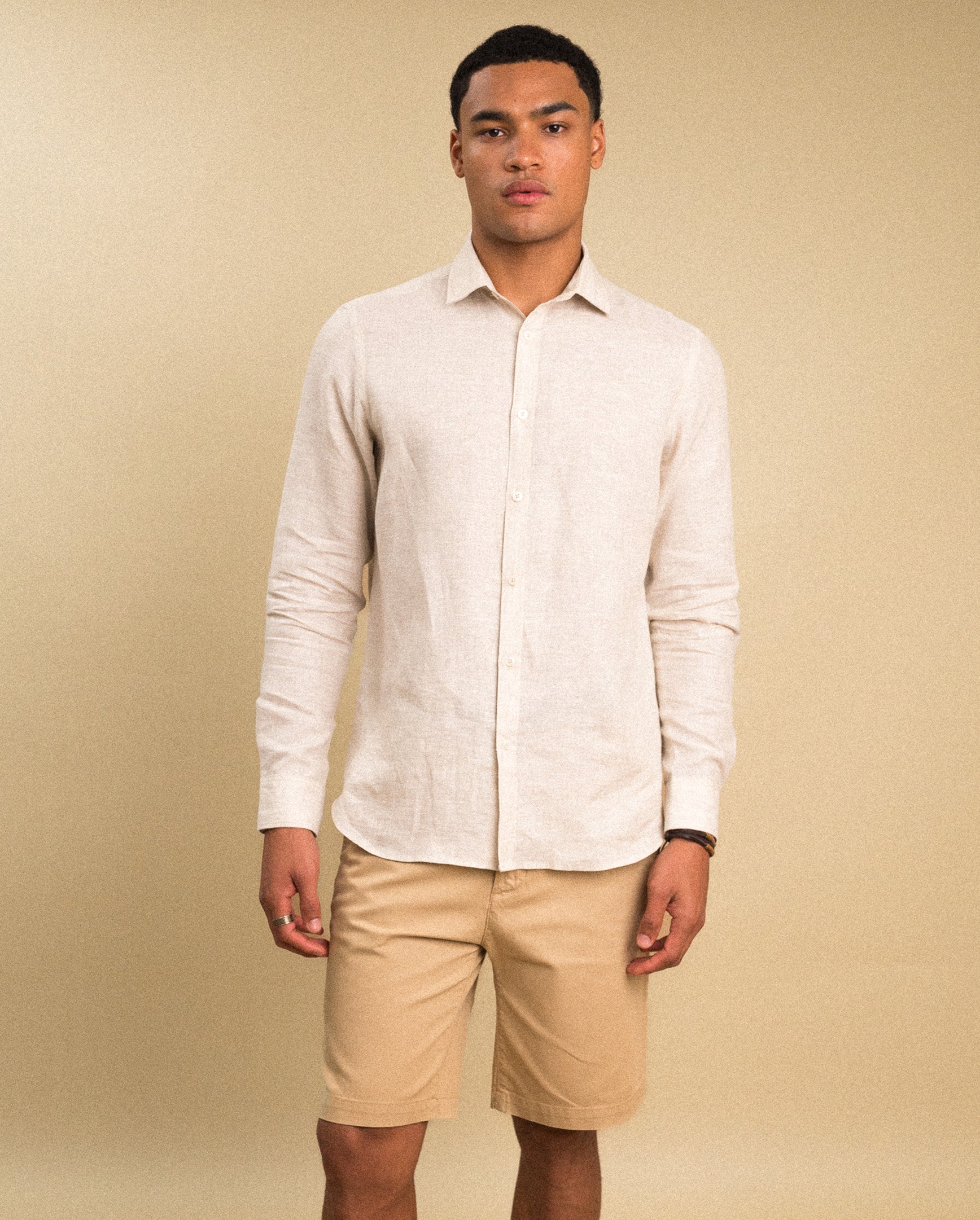Akumal Beige — Linen Shirt for Summer